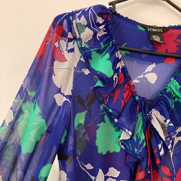 George Ruffled Blouse, Size M - Picture 5 of 11